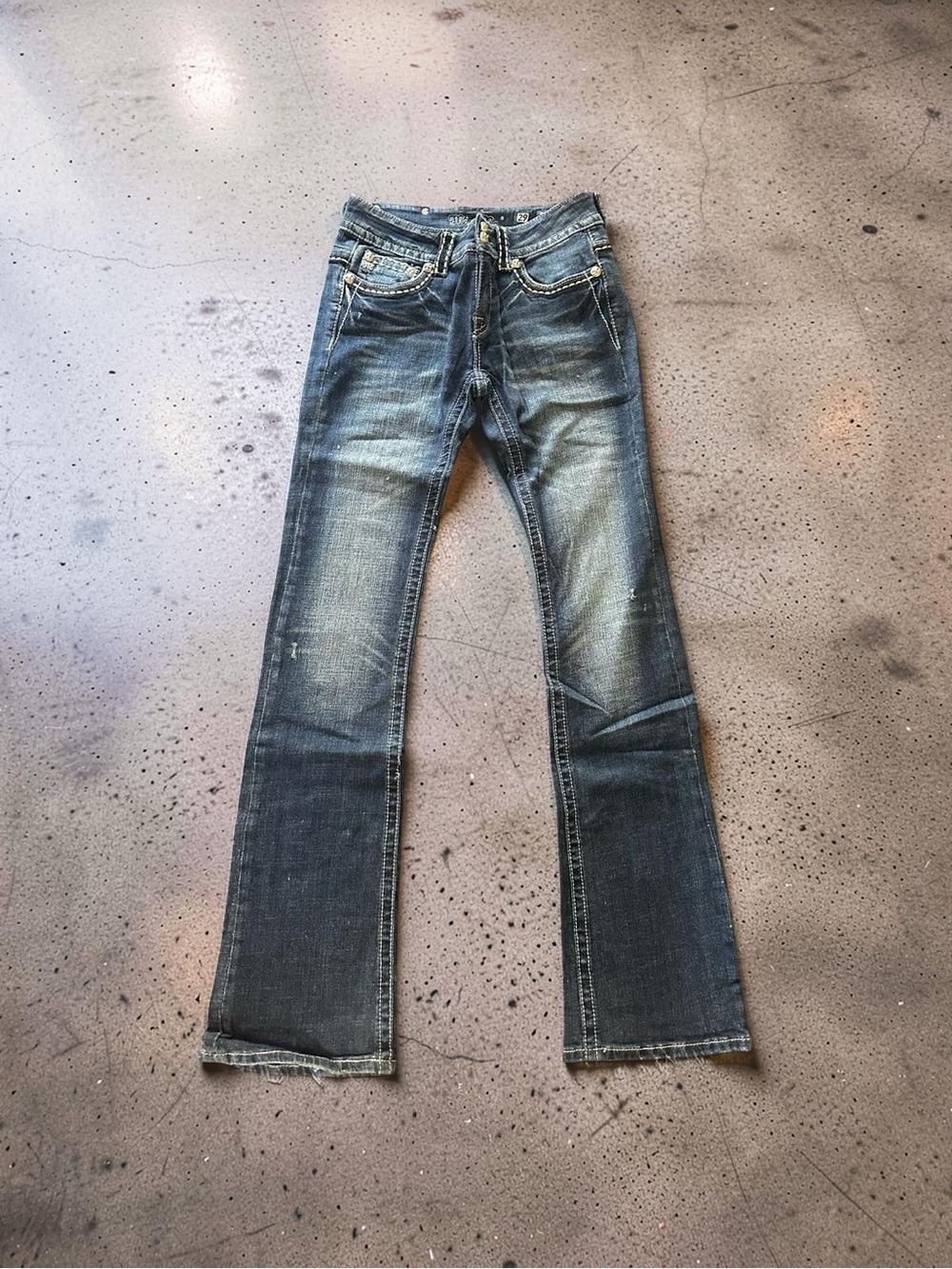 Miss Me Dark Wash Straight Leg Jeans Sz 29 YT13/23